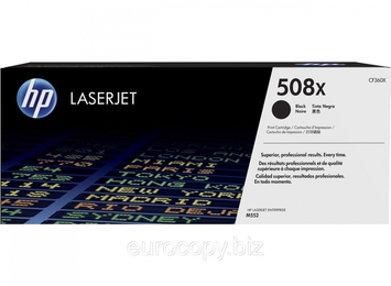 Тонер-картридж HP 508X Color LaserJet M552dn / M553dn / n / x ресурс ~ 12500 стр @ 5% (A4) Black (CF360X) Original - Фото №1