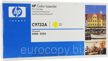 Тонер-картридж HP Color LaserJet 5500/5550 series ресурс ~ 12000 стр @ 5% (A4) Yellow (C9732A) Original - Фото №1