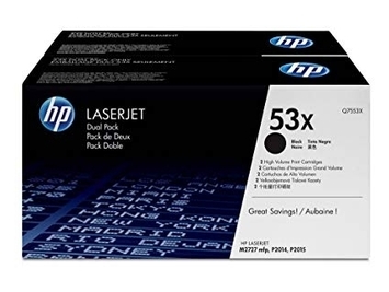 Тонер-картридж HP LaserJet P2014 / P2015 / M2727nf (max) DUAL PACK ресурс 2 ~ 2700 стр @ 5% (A4) (Q7553XD) Original - Фото №1