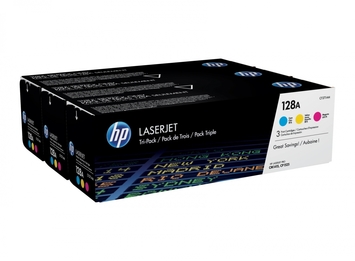 Тонер-картридж HP LaserJet 128A Tri-Pack для CP1525n / 1525nw / CM1415fn / 1415fnw (CE321A, CE322A, CE323A) ресурс 3 ~ 1300 стр @ 5% (A4) Cyan, Y - Фото №1