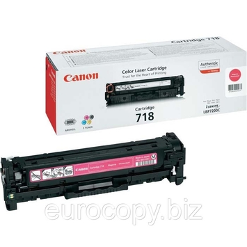 Тонер-картридж Canon 718 LBP7200 / 7660Cdn / ​​7680Cx / MF8330 / 8350 / MF8340Cdn / ​​MF8360Cdn / ​​MF8380Cdw ресурс 2900 стор.6 (2% - Фото №1