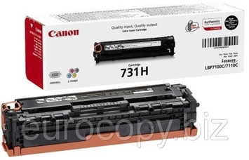 Тонер-картридж Canon 731H LBP7100Cn / LBP7110Cw / MF8230Cn / MF8280Cdw / MF623Cn ресурс 2400 стор. @ 5% (A4) Black (6273B002) - Фото №1