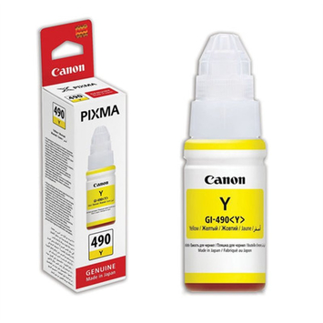 Чернила   Canon GI-490 PIXMA G1400 / G2400 / G3400 Yellow 70ml (0666C001) - Фото №1