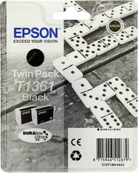 Картридж Epson K101/K201/K301 black double (C13T13614A10) - Фото №1