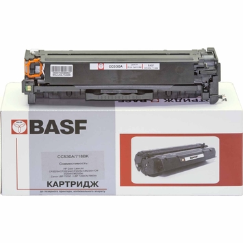 Картридж тонер BASF для HP Color LaserJet CP2025/CM2320, Canon 718 CC530A Black (BASF-KT-CC530A) - Фото №1