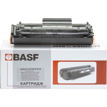 Картридж тонер BASF для HP LaserJet 1010/1020/1022, Canon MF4110/4120 Q2612A/FX9/FX10 Black (BASF-KT-Q2612-Universal) - Фото №1