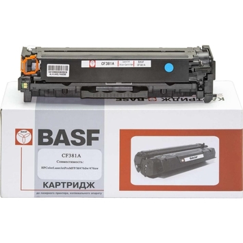 Картридж тонер BASF для HP LaserJet Pro M476dn/M476dw/M476nw CF381A Cyan (BASF-KT-CF381A) - Фото №1