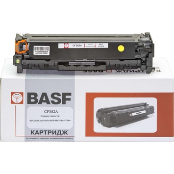 Картридж тонер BASF для HP LaserJet Pro M476dn/M476dw/M476nw CF382A Yellow (BASF-KT-CF382A) - Фото №1