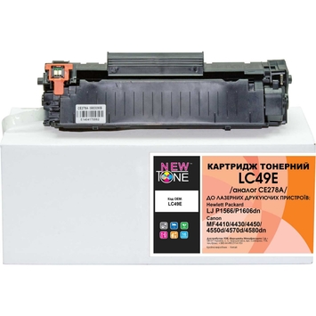 Тонер-картридж NewTone для HP LaserJet P1566/1606/M1536, Canon 728 CE278A Black (LC49E) - Фото №1