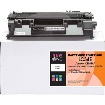 Тонер-картридж NewTone для HP LaserJet P2035/2055 CE505A Black (LC34E) - Фото №1