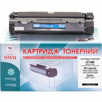 Тонер-картридж WWM для HP Color LaserJet 1200/1220 аналог C7115A Black (LC14N) - Фото №1