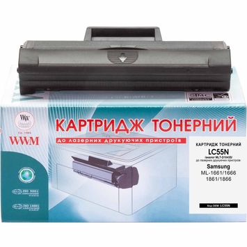 Тонер-картридж WWM для Samsung ML-1661/1666/1861/1866 аналог MLT-D1043S Black (LC55N) - Фото №1