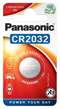Батарейка Panasonic CR 2 032 BLI 1 Lithium, 3.0 V 1шт. (CR-2032EL/1B ) - Фото №1