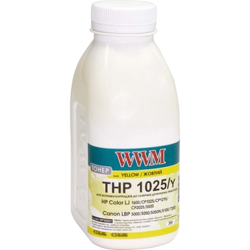 Тонер WWM THP 1025/y для HP CLJ CP1025 бутль 35г Yellow (HP1025Y) - Фото №1