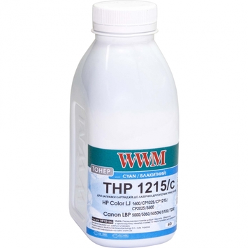Тонер WWM THP 1215/c для HP CLJ CP1215/CP1515/CM1312 бутль 40г Cyan (HP1215C) - Фото №1