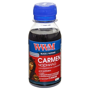 Чорнило WWM CARMEN для Canon 100г Black Водорозчинні (CU / B-2) універсальні - Фото №1