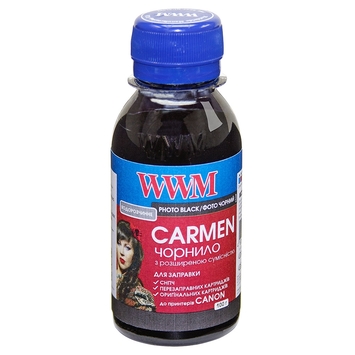 Чорнило WWM CARMEN для Canon 100г Photo Black Водорозчинні (CU / PB-2) універсальні - Фото №1