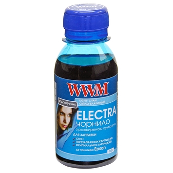 Чорнило WWM ELECTRA для Epson 100г Light Cyan Водорозчинні (EU / LC-2) універсальні - Фото №1