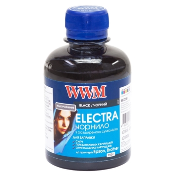Чорнило WWM ELECTRA для Epson 200г Black Водорозчинні (EU / B) універсальні - Фото №1
