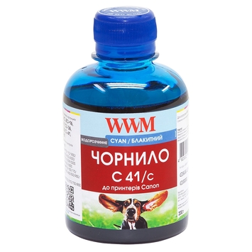 Чернила WWM для Canon CL-41C/CL-51C/CLI-8C 200г Cyan Водорастворимые (C41/C) - Фото №1