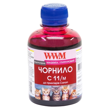 Чернило WWM для Canon CL-511с/CL-513с/CLI-521M 200г Magenta Водорастворимые (C11/M) - Фото №1