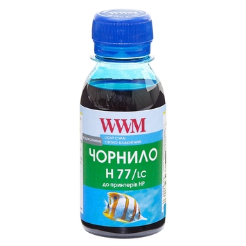 Чорнило WWM для HP №177/85 100г Light Cyan Водорозчинні (H77/LC-2) - Фото №1