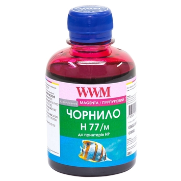 Чорнило WWM для HP №177/85 200г Magenta Водорозчинні (H77/M) - Фото №1