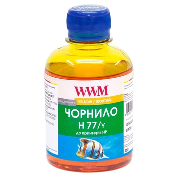 Чернила WWM для HP №177/85 200г Yellow Водорастворимые (H77/Y) - Фото №1