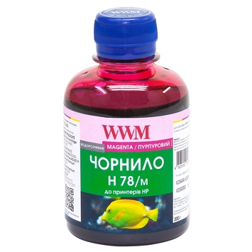 Чернила WWM для HP №178 200г Magenta Водорастворимые (H78/M) - Фото №1