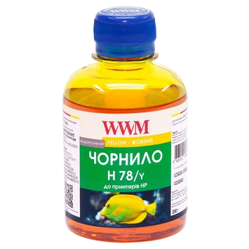 Чернила WWM для HP №178 200г Yellow Водорастворимые (H78/Y) - Фото №1