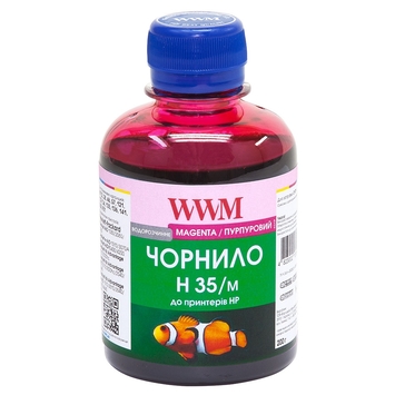 Чорнило WWM для HP №22 / 134/121 200г Magenta Водорозчинні (H35/M) для СНПЧ - Фото №1