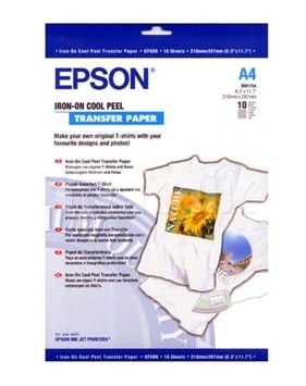 Папір Epson A4 Iron On Cool Peel Transfer Paper, 10л. - Фото №1