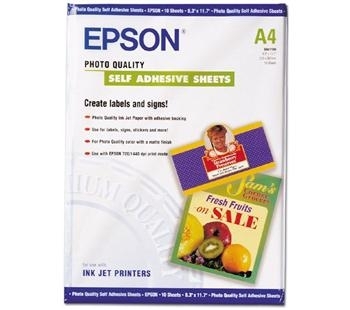 Бумага Epson A4 Photo Quality Self Adhesive Sheet, 10л. - Фото №1