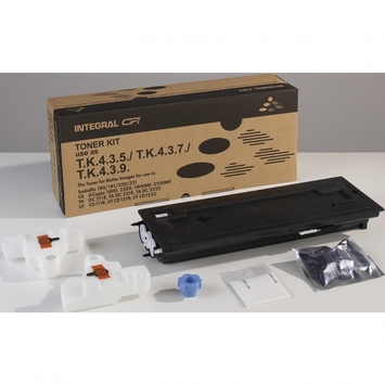 Тонер-картридж Integral для Kyocera Mita Taskalfa 180/181/220/221 аналог TK-435 Black 800г (12100040C) + Чип - Фото №1