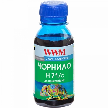 Чернила WWM для HP №711 100г Cyan Водорастворимые (H71/C-2) - Фото №1