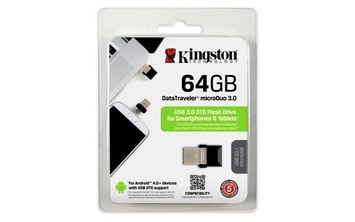 Накопитель ADATA 64GB USB 2 UV220 WHITE/GRAY (DTDUO3/64GB) - Фото №1