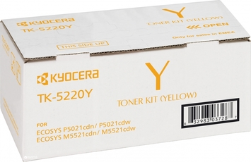 Тонер-картридж Kyocera TK-5220Y для ECOSYS P5021cdn/P5021cdw/M5521cdw/M5521cdn Yellow (1T02R9ANL1) - Фото №1