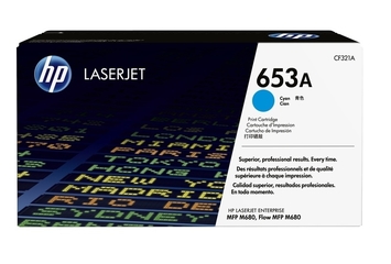 Тонер-картридж HP 653A LaserJet для M680 ресурс 16500 стр. Cyan (CF321A) - Фото №1