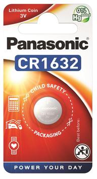 Батарейка Panasonic CR-1632 BLI 1 LITHIUM (CR-1632EL/1B) - Фото №1