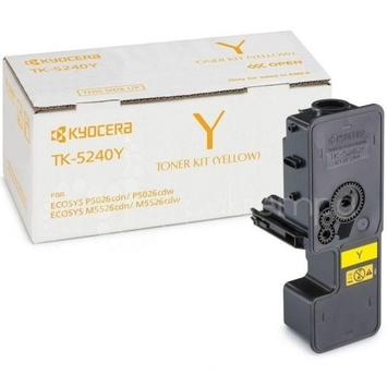 Тонер-картридж Kyocera TK-5240Y для ECOSYS P5026cdn/P5026cdw/M5526cdn/M5526cdwресурс 3000 стр. Yellow (1T02R7ANL0) - Фото №1