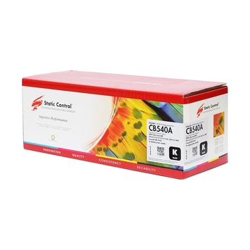 Картридж тонер HP CLJ CB540A (125A) Static ColorControl ресурс 2200 стр. Black (RCCB540A-CC) - Фото №1