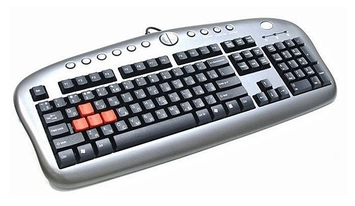 Клавіатура провідна A4Tech KB-28G USB Silver Grey+Black (KB-28G USB SG+B) - Фото №1