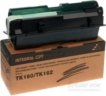 Тонер-картридж Integral для Kyocera Mita FS-1120D аналог TK160/TK162 Black 105г (12100053C) + Чіп - Фото №1