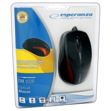 Мышь проводная Esperanza Mouse EM102R Black-r - Фото №1