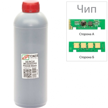 Тонер+чіп АНК для Xerox Phaser 3330/WC 3335 ( тонер АНК, чіп АНК) бутль 450г Black (1401729) - Фото №1