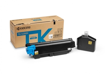 Картридж для тона Kyocera TK-5280C для ECOSYS M 6235 CIDN, ECOSYS M 6635 CIDN, ECOSYS P 6235 CDN ресурс 11000 стр. 1 Cyan (1T02TWCNL0) Original - Фото №1