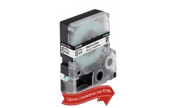 Картридж с лентой Epson LK2TBN для принтеров LW-300/400/400VP/700 Clear Blk/Clear 6mm/9m (C53S652004) - Фото №1