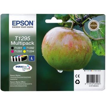 Комплект струйных картриджей Epson для Stylus SX230/SX420W/SX425W B/C/M/Y (C13T12954012) повышенной емкости. - Фото №1