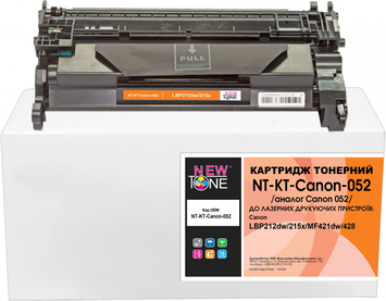 Тонер-картридж NewTone для Canon LBP212dw/215x/MF421dw/428 Canon 052 Black (NT-KT-Canon-052) - Фото №1