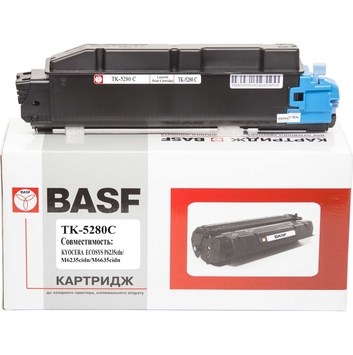 Тонер-картридж BASF для Kyoсera Mita ECOSYS P6235 / TK5280C 1T02TWCNL0 Cyan (BASF-KT-TK5280C) - Фото №1